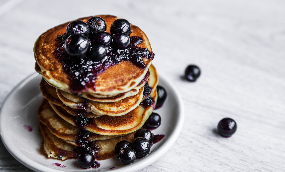 Recipe photo of Blueberry & Barley Pancakes