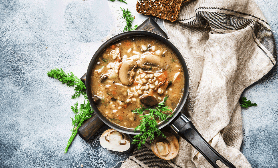 Recipe photo of Mushroom & Barley Soup