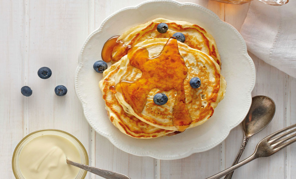 Recipe photo of Blueberry & Barley Pancakes