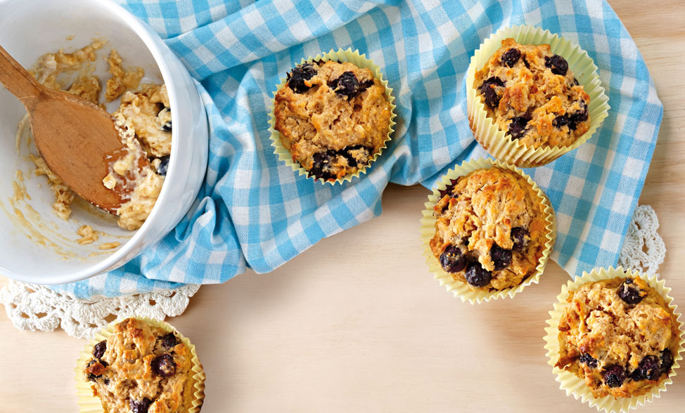 Recipe photo of Blueberry & Walnut Muffins