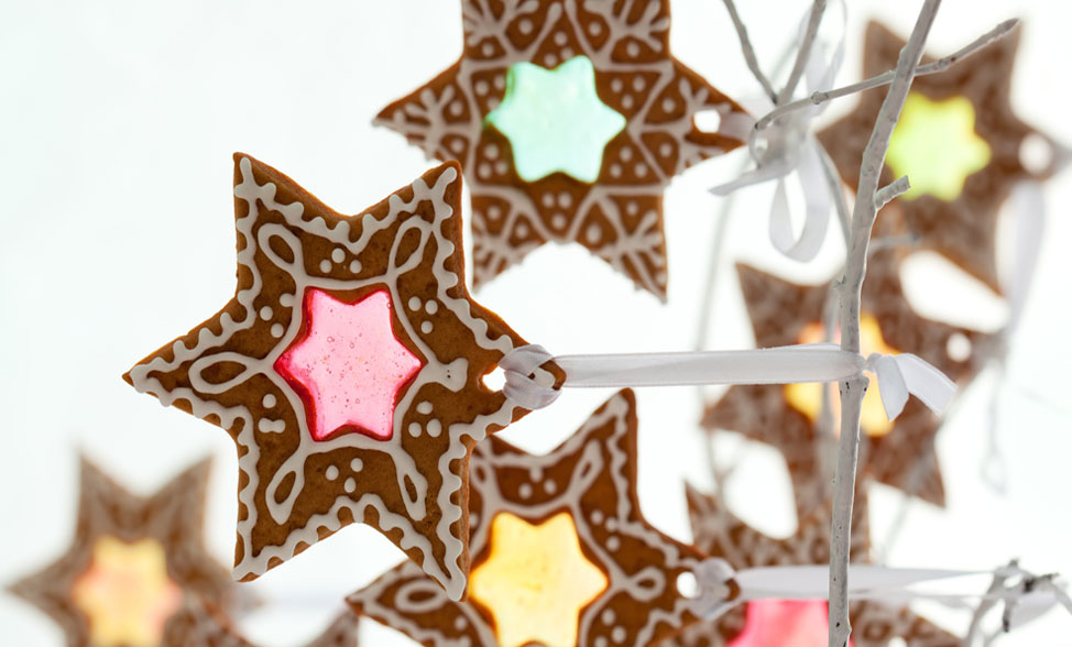 Recipe photo of Christmas Star Stained Glass Biscuits