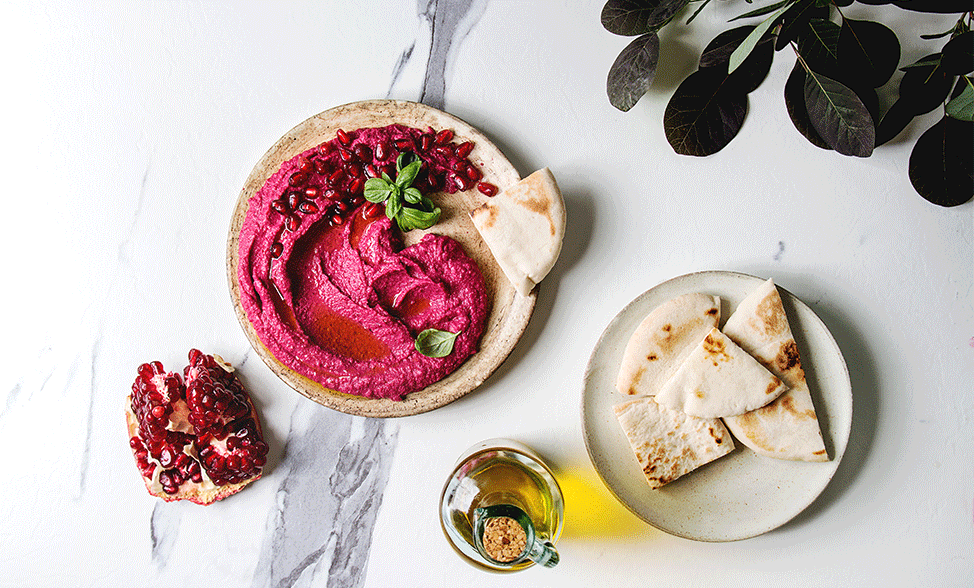 Recipe photo of Beetroot & Chick Pea Dip