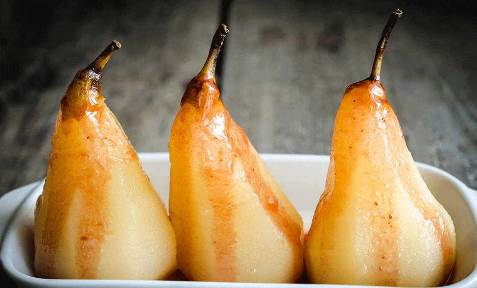 Recipe photo of Saffron Poached Pears