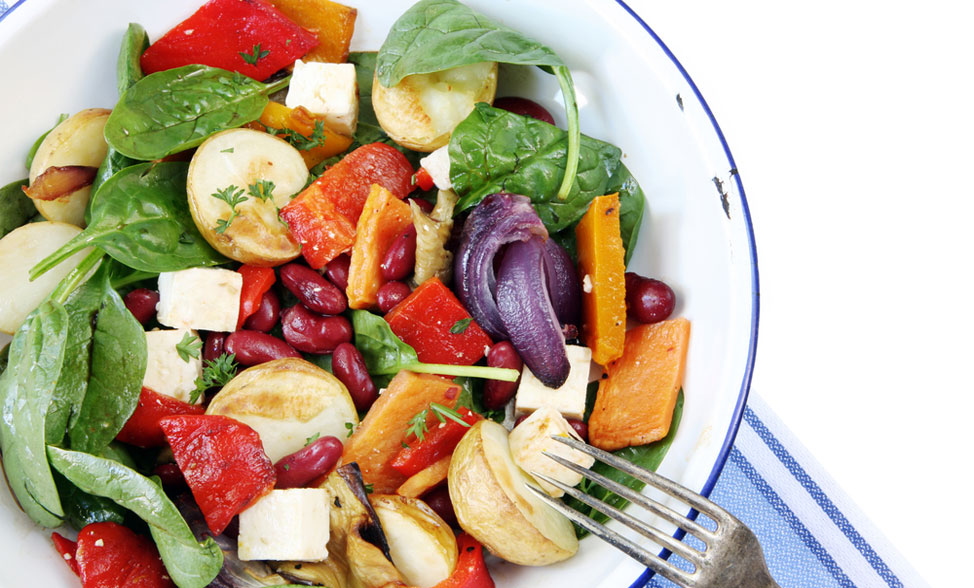 Recipe photo of Roast Vegetable Salad with Beans