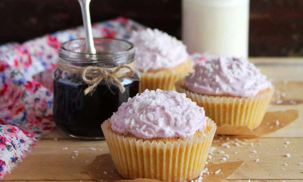 Recipe photo of Cupcakes with Coconut Frosting