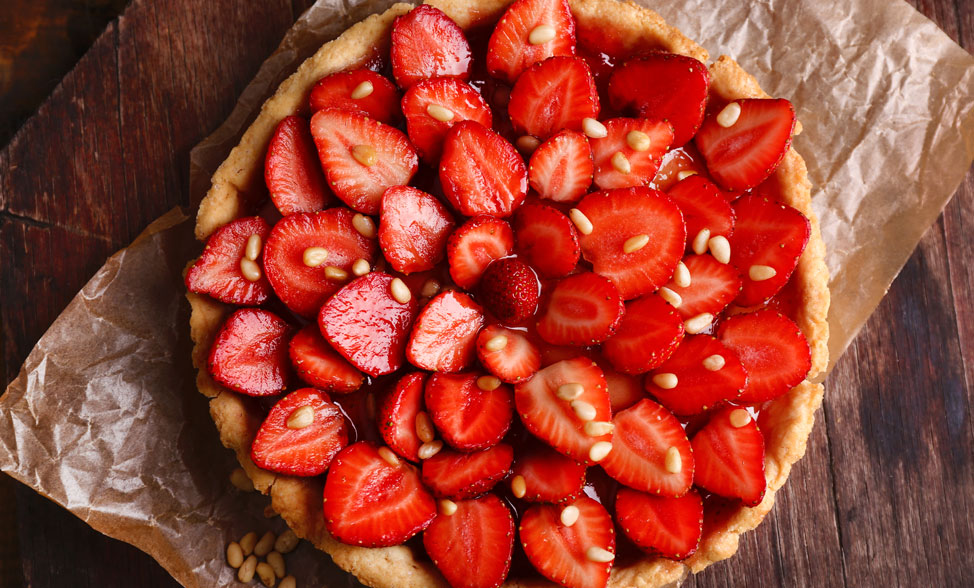Recipe photo of Strawberry Tart with Coconut Crust
