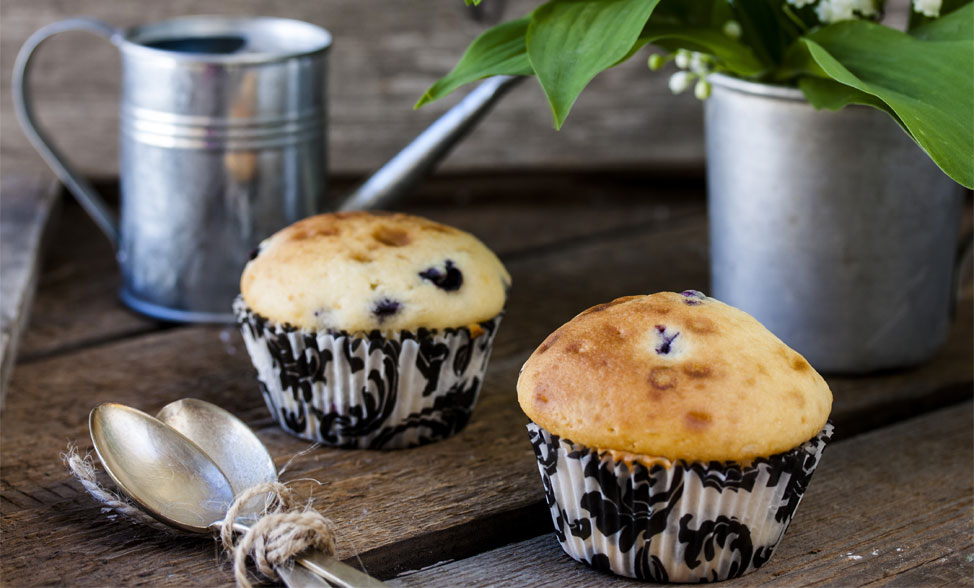 Recipe photo of Blueberry & Yoghurt Muffins