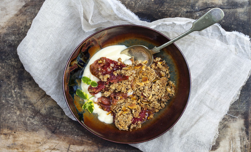 Recipe photo of Apple, Rhubarb and Coconut Crumble