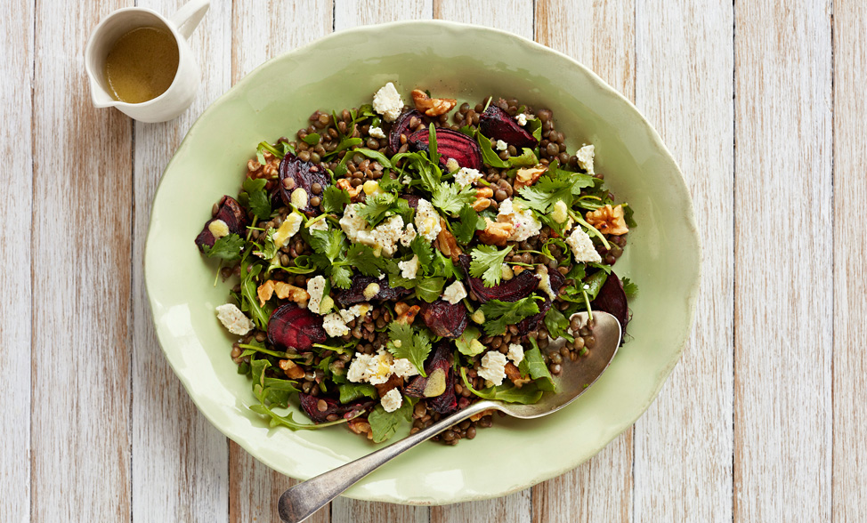 Recipe photo of Lentil, Beetroot & Feta Salad