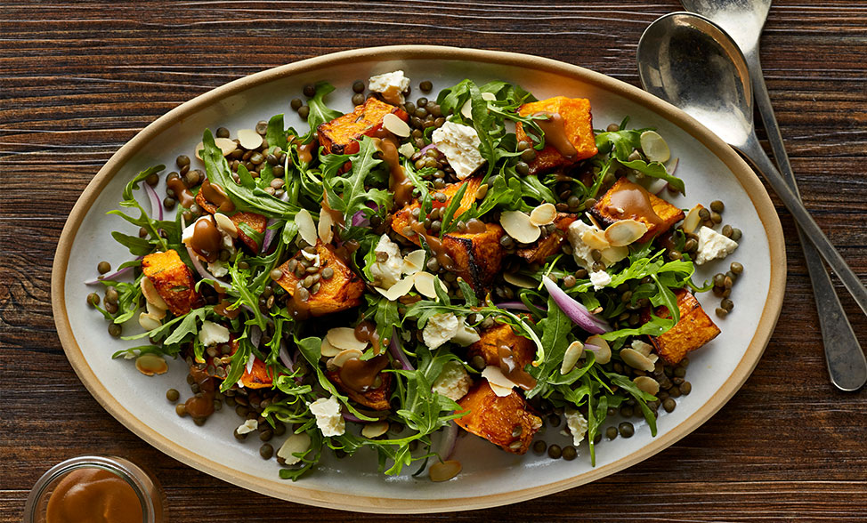 Recipe photo of Roast Pumpkin & Lentil Salad