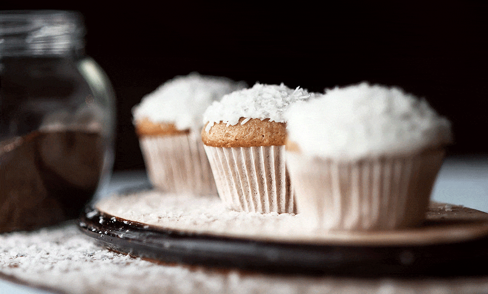 Recipe photo of Mini Coconut Cupcakes