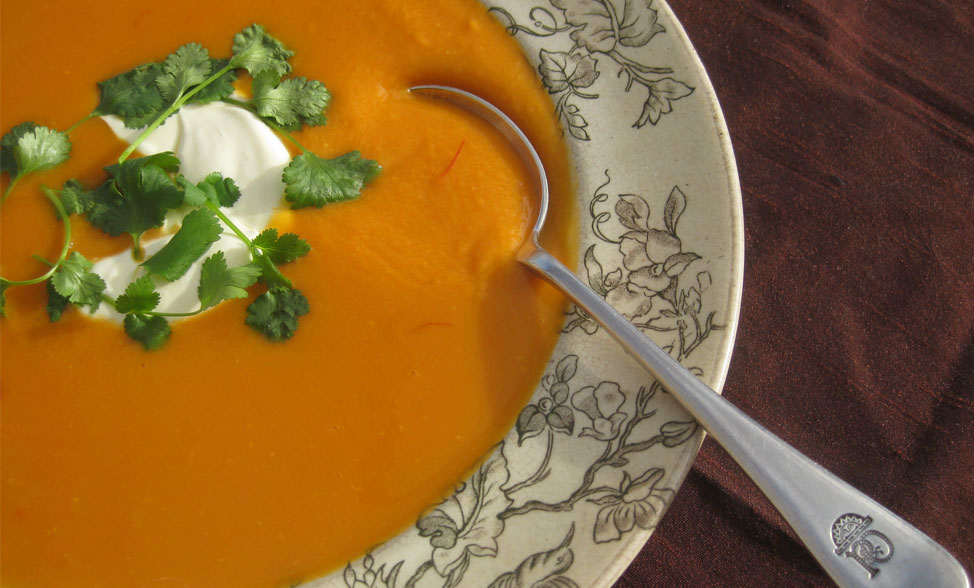 Recipe photo of Saffron Sweet Potato Soup