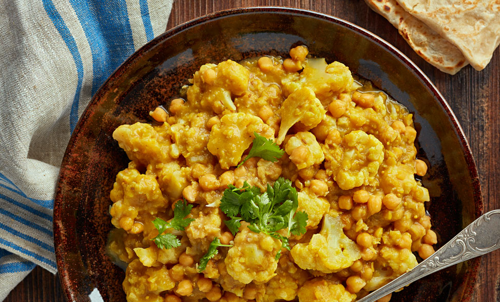 Recipe photo of Cauliflower & Chick Pea Curry