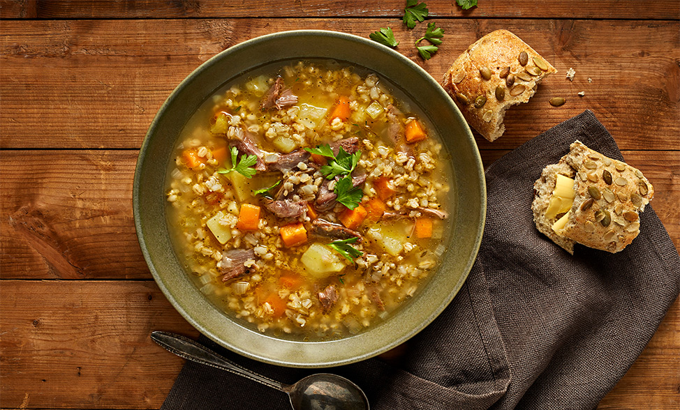 Recipe photo of Lamb Shank & Barley Soup