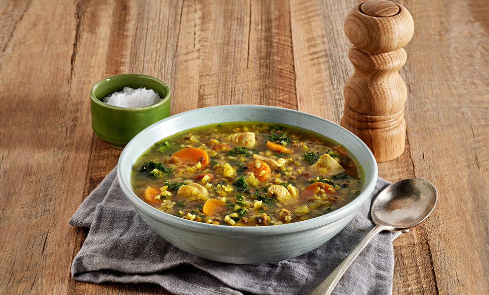 Recipe photo of Quick Chicken & Kale Soup