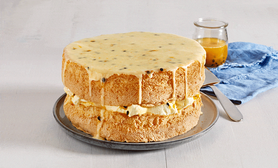 Recipe photo of Passionfruit Sponge Cake