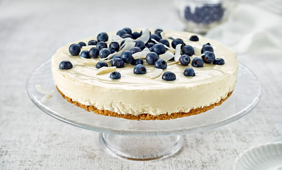 Recipe photo of Keto Blueberry Yoghurt Cheesecake
