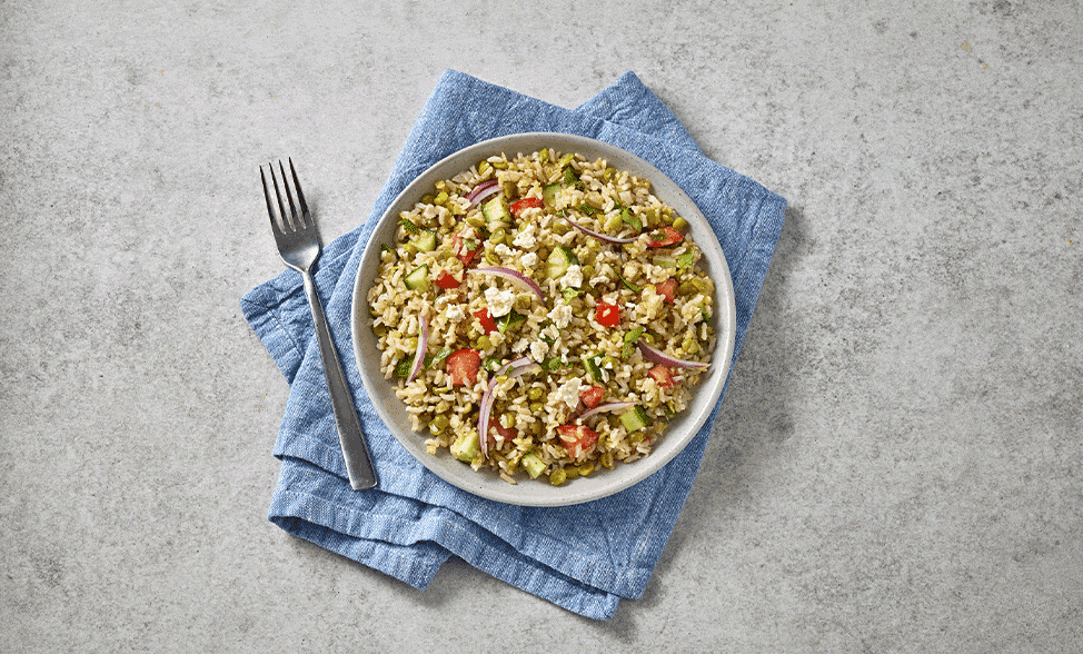 Recipe photo of Zesty Rice, Lentil & Pea Salad