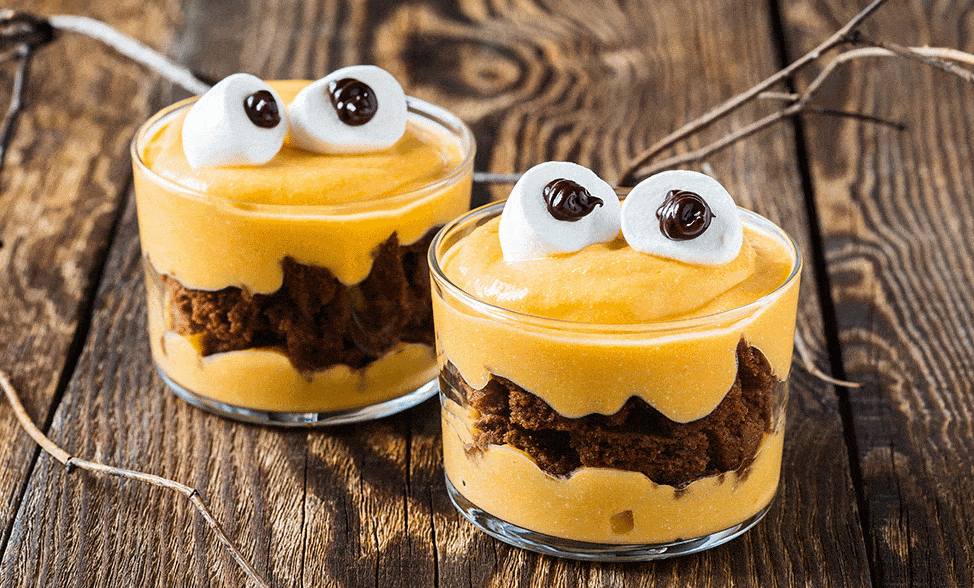 Recipe photo of Custard Brownie Monsters