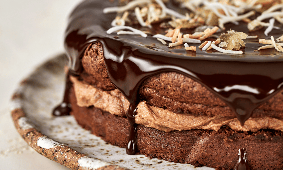 Recipe photo of Chocolate Coconut Ginger Cake