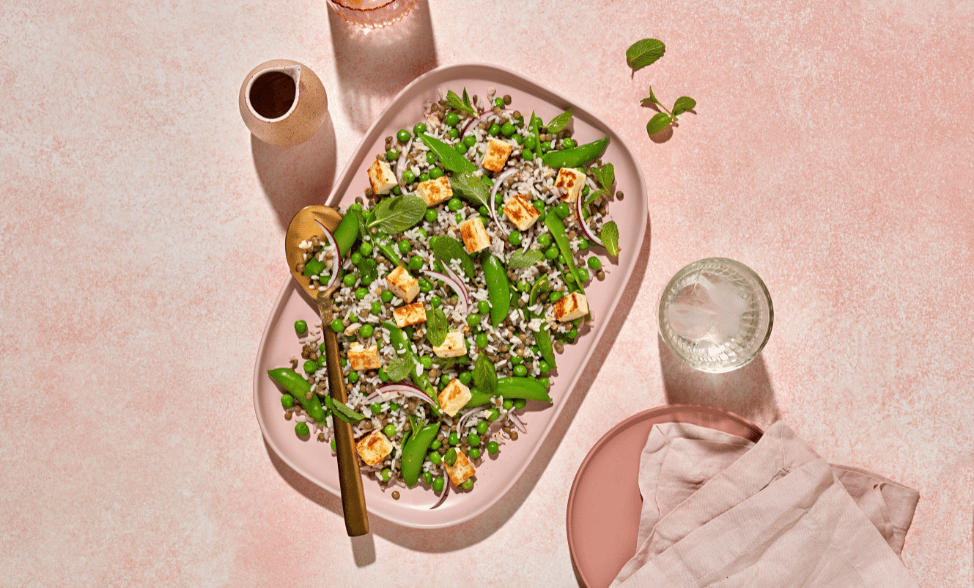 Recipe photo of Summer Pea Salad with Haloumi