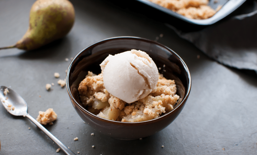 Recipe photo of Apple & Pear Crumble with Walnuts