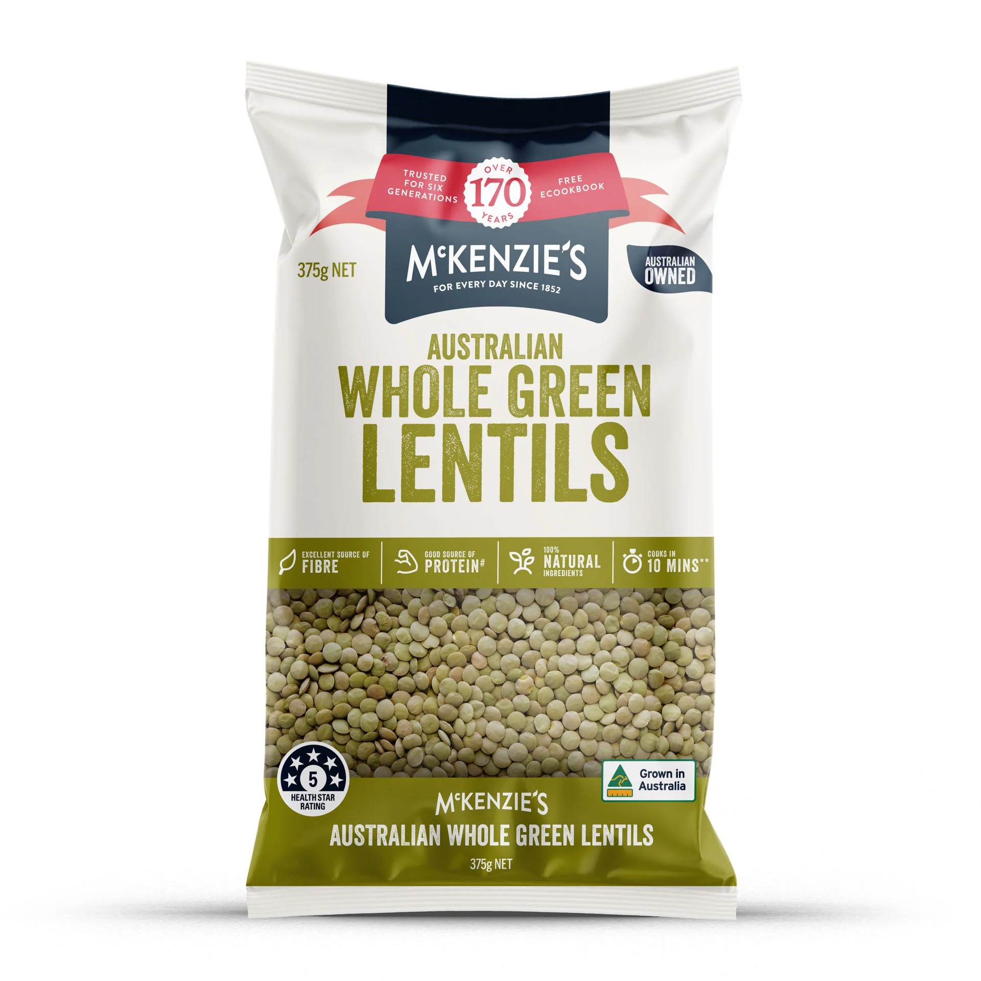 Product photo of McKenzie's Australian Whole Green Lentils