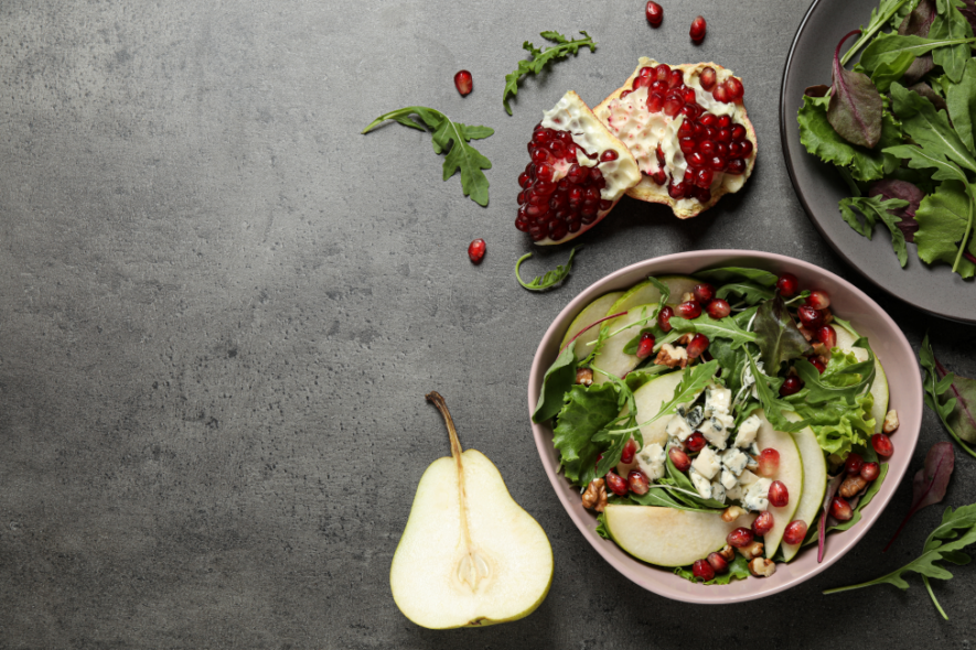 Recipe photo of Pear, Walnut & Pomegranate Salad