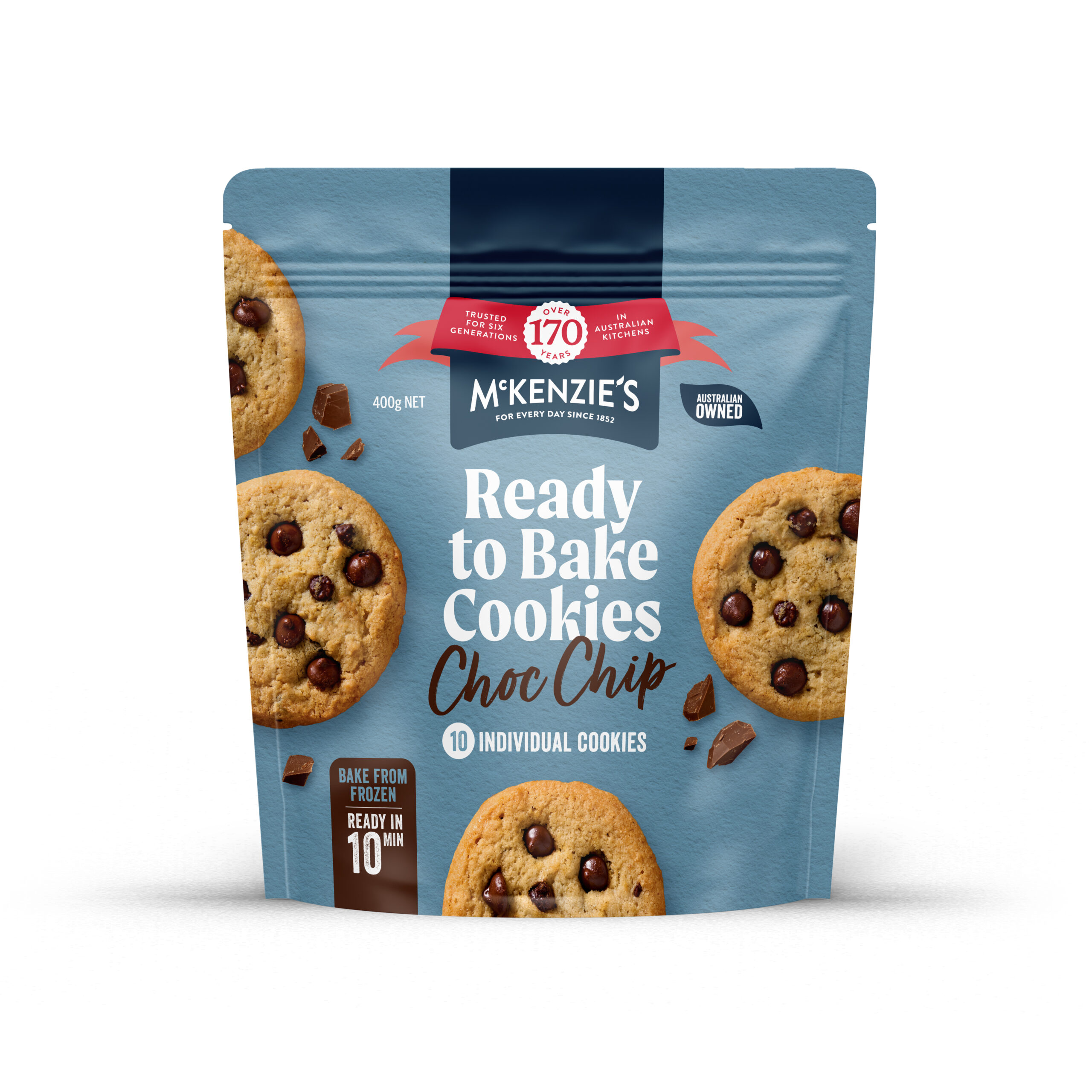 Product photo of McKenzie's Ready to Bake Choc Chip Cookies