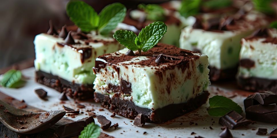Recipe photo of Mint Slice Cheesecake
