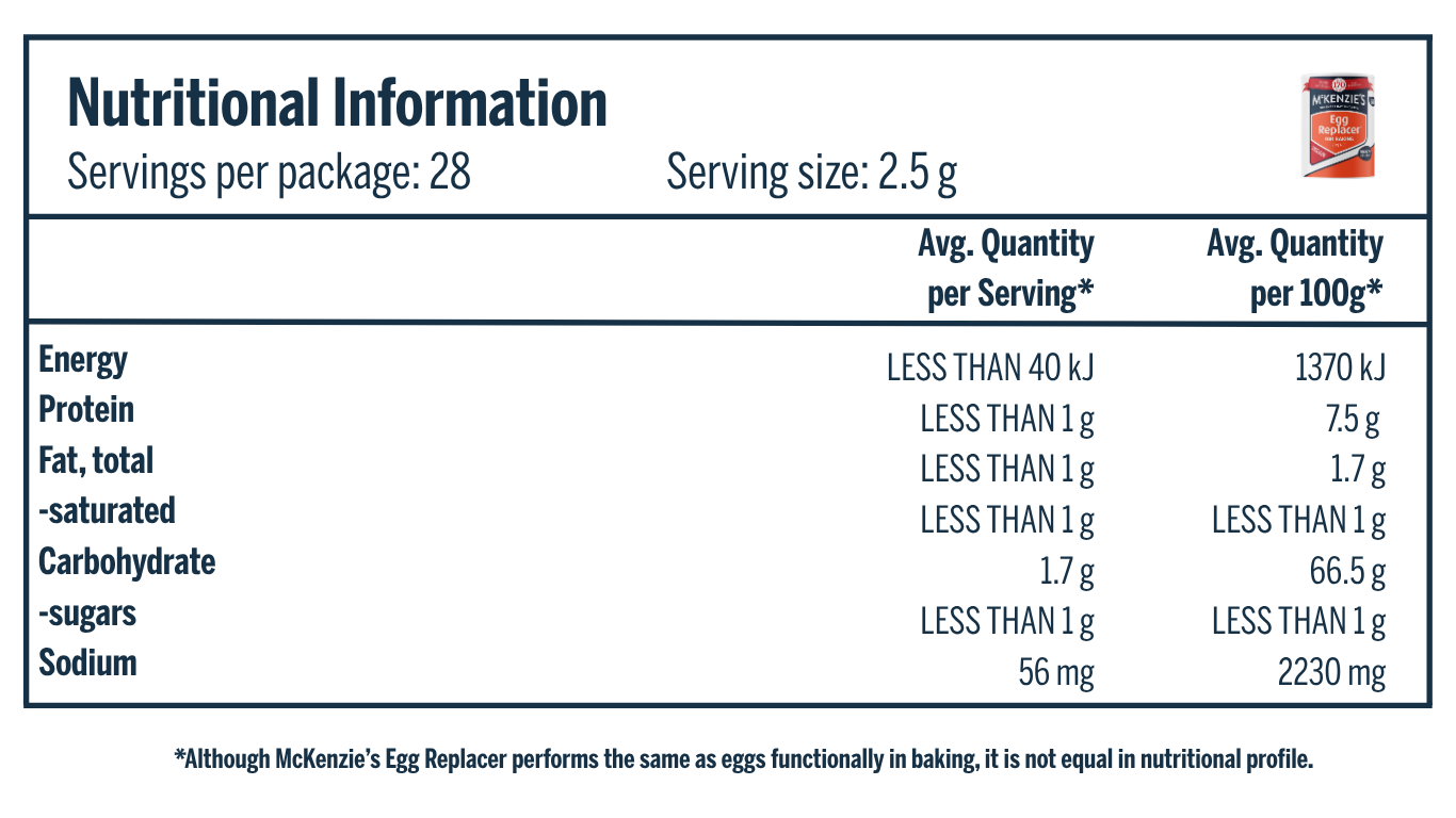 McKenzie’s Egg Replacer 70g 4