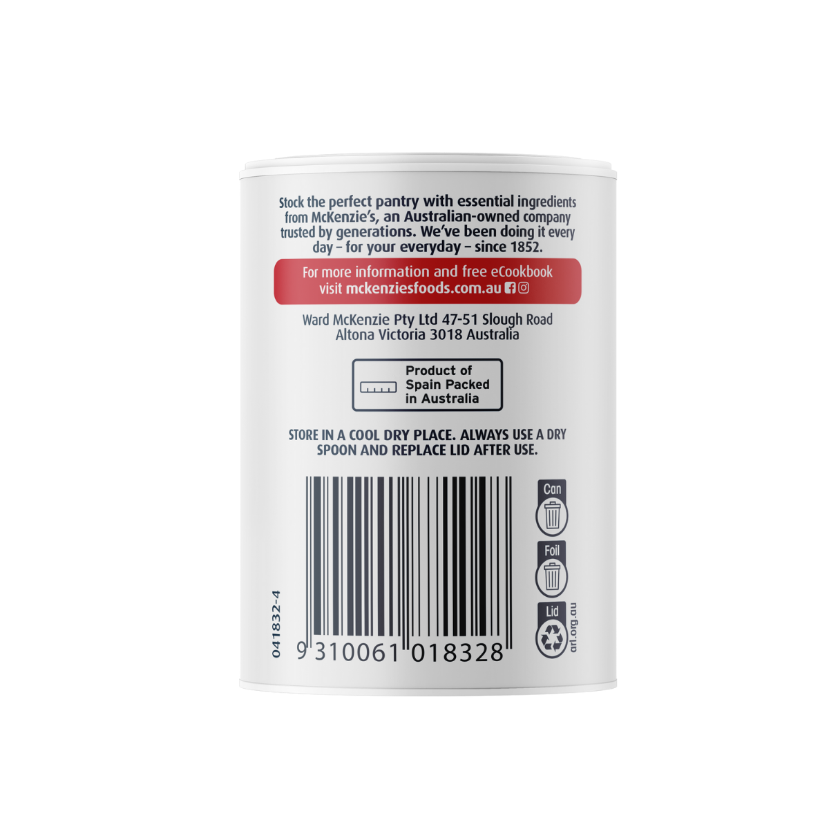 McKenzie’s Cream of Tartar 125g 3