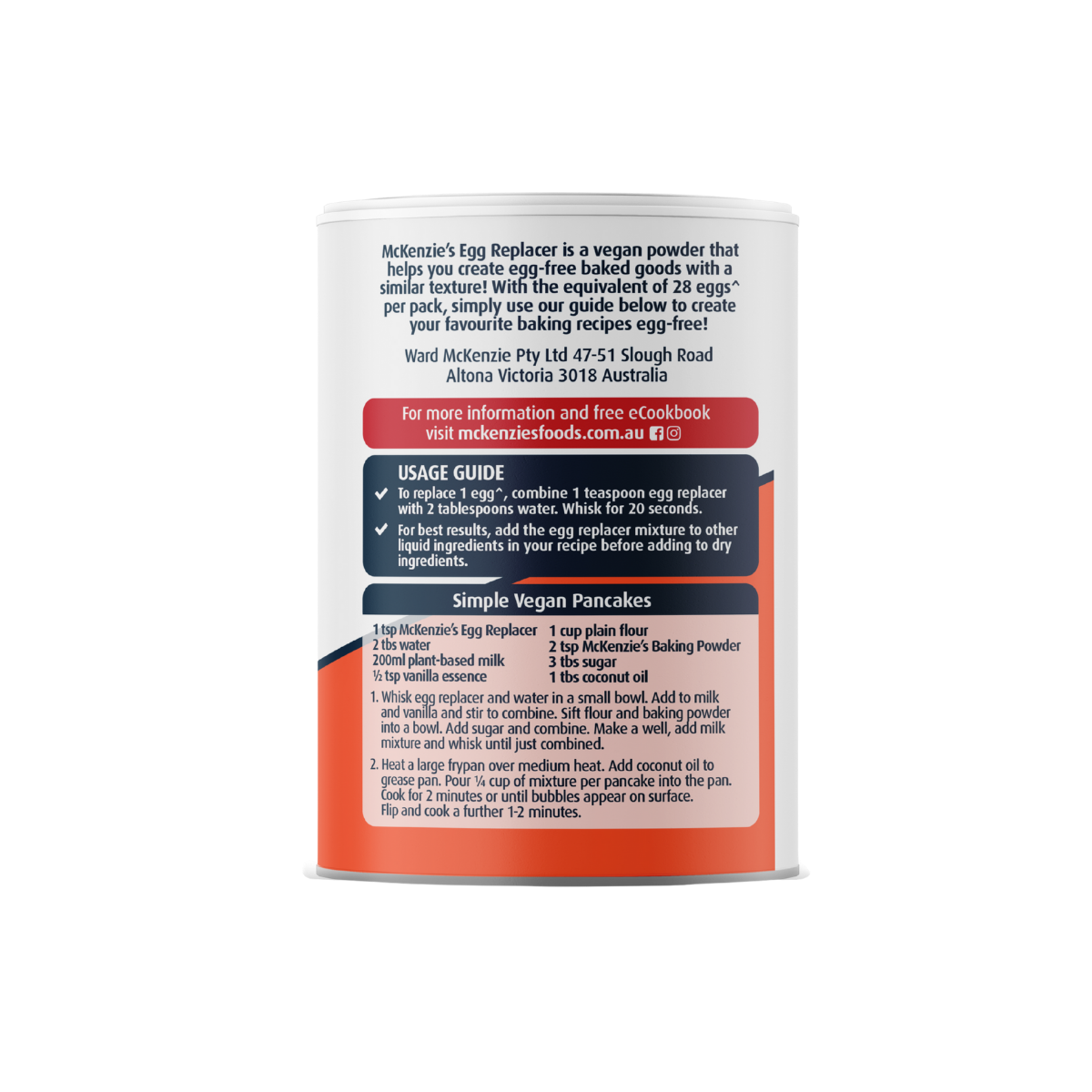 McKenzie’s Egg Replacer 70g 2