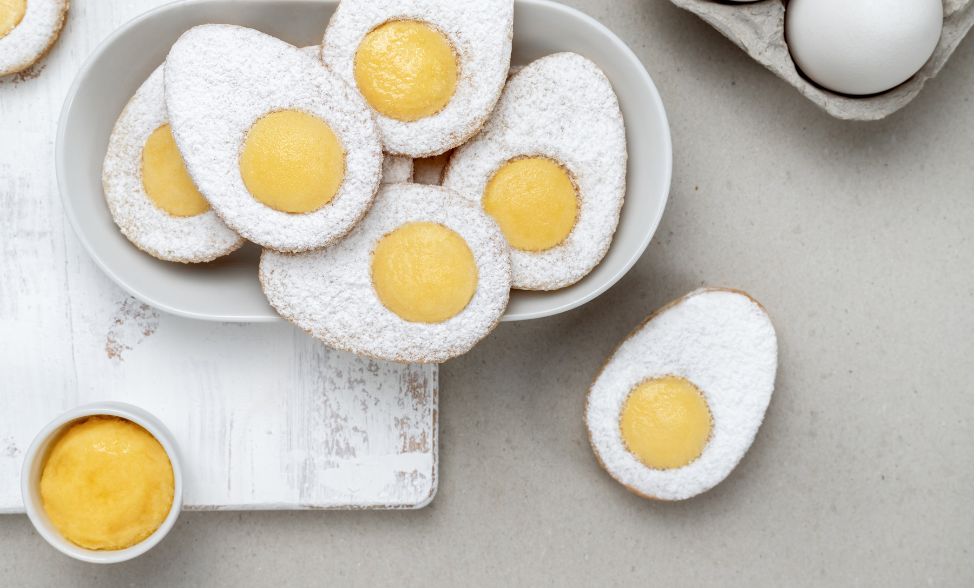 Lemon Shortbread Eggs