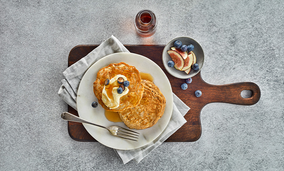 Banana Oat Flour Pancakes
