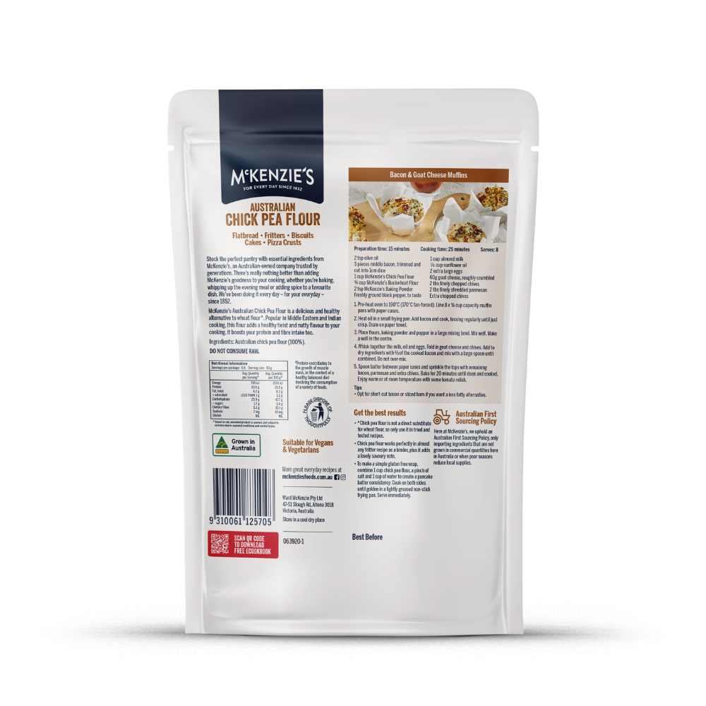 McKenzie’s Chick Pea Flour 330g 2
