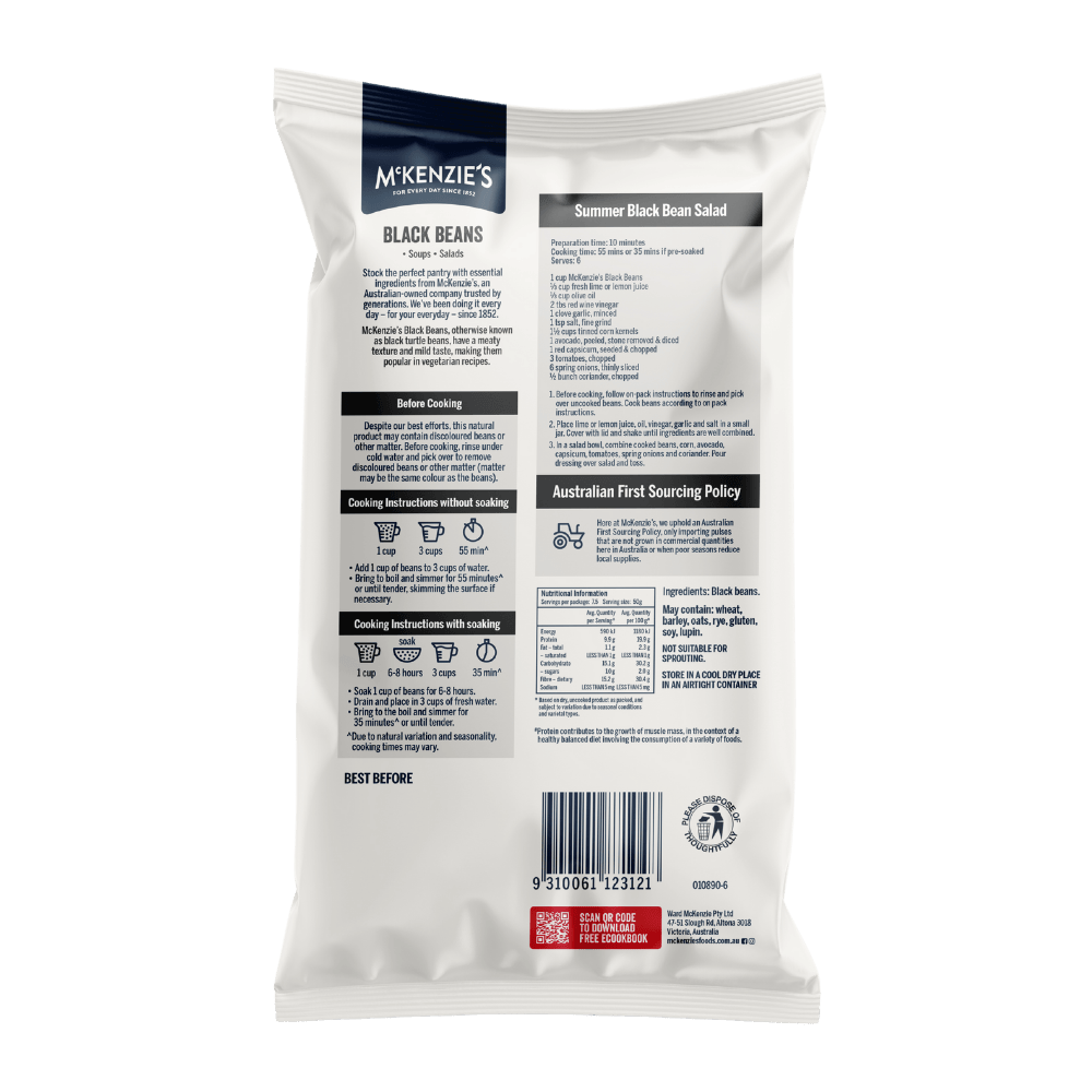 McKenzie’s Black Beans 375g 2