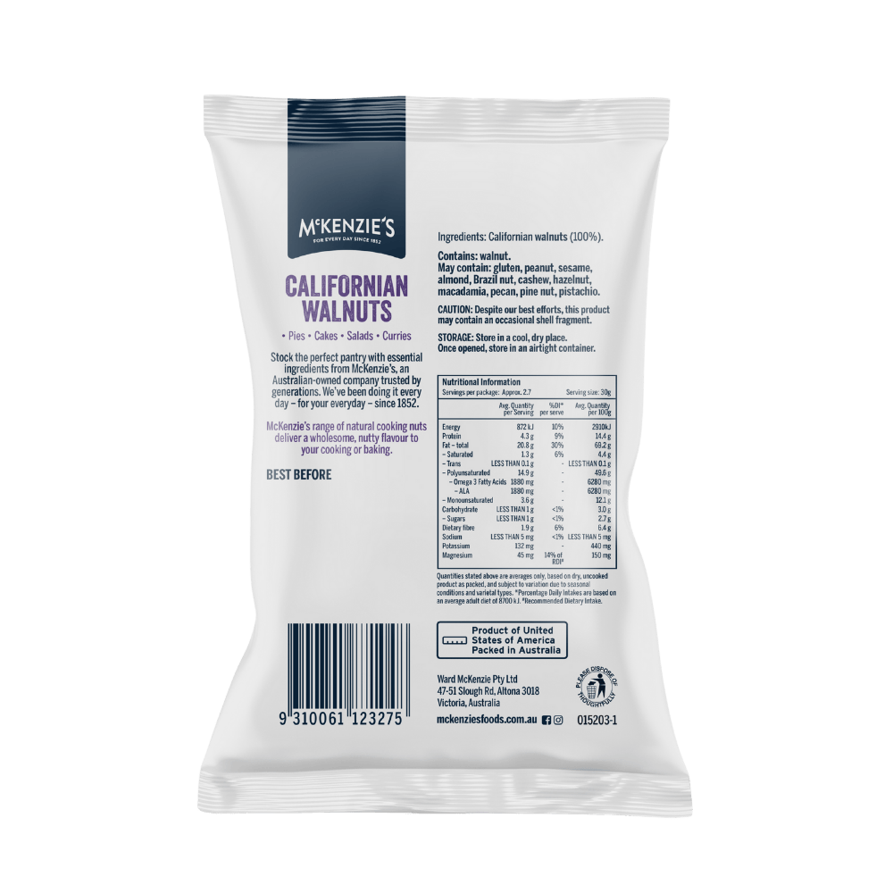 McKenzie’s Californian Walnuts 80g 2