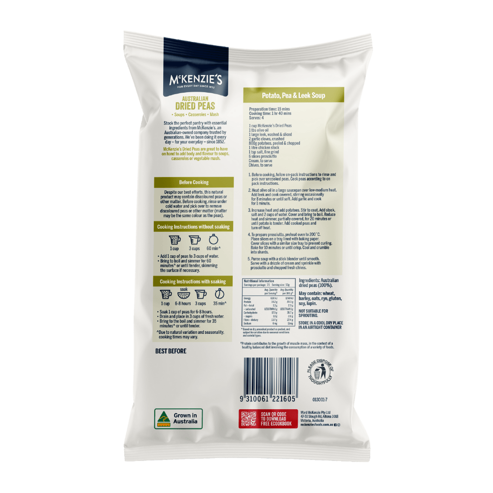 McKenzie’s Australian Dried Peas 375g 2