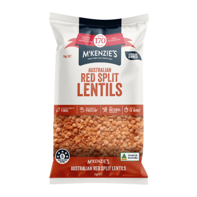 McKenzie’s Australian Red Split Lentils 1kg