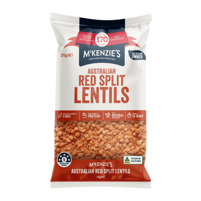 McKenzie’s Australian Red Split Lentils 375g