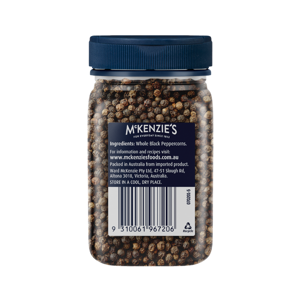 McKenzie’s Whole Black Peppercorns 200g 2