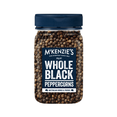 McKenzie’s Whole Black Peppercorns 200g