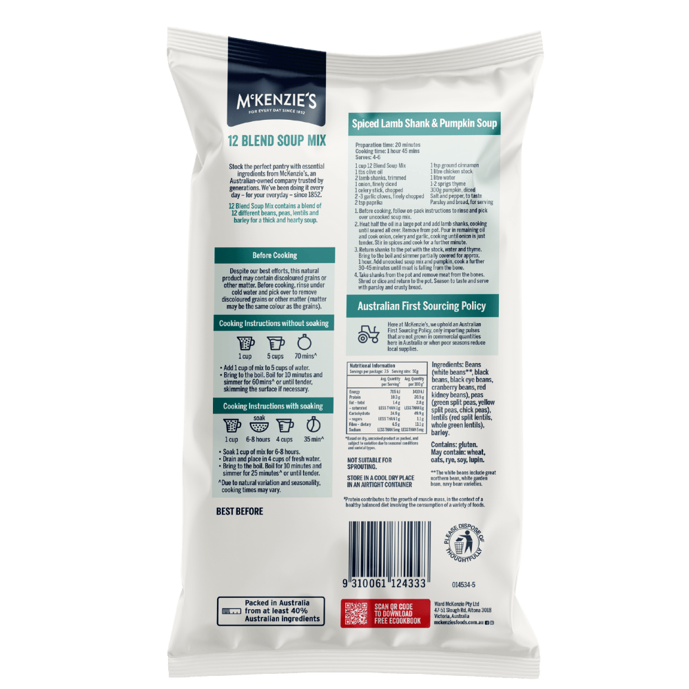 McKenzie’s 12 Blend Soup Mix 375g 2