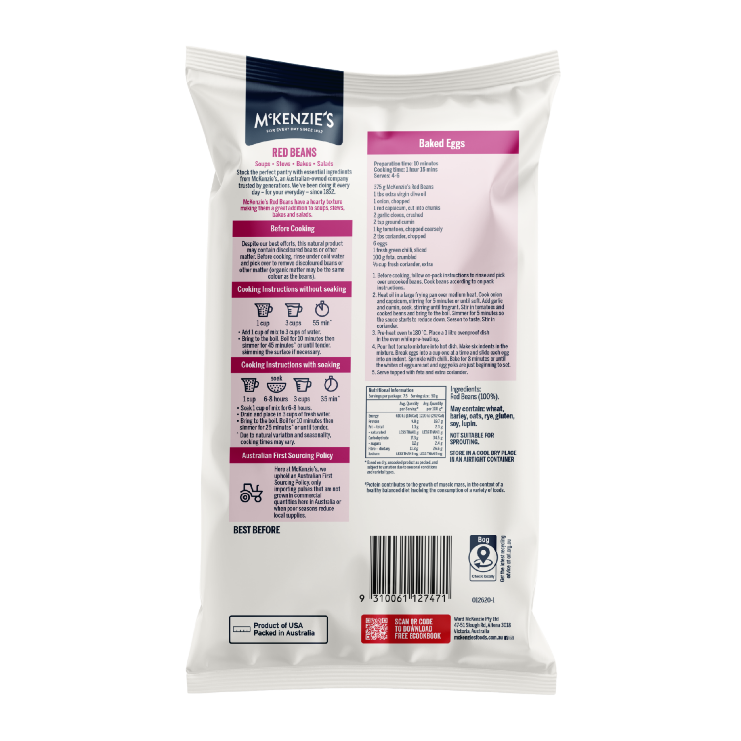 McKenzie’s Red Beans 375g 2