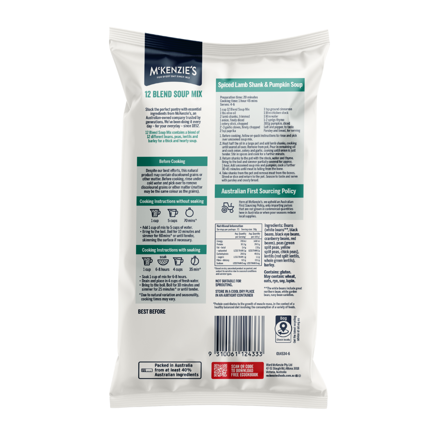 McKenzie’s 12 Blend Soup Mix 375g 2