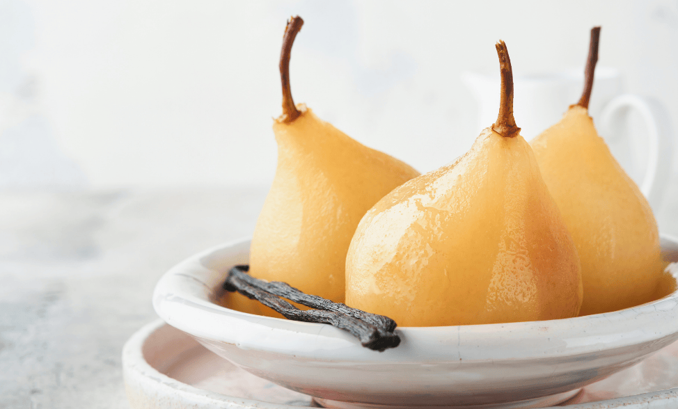 Saffron Poached Pears