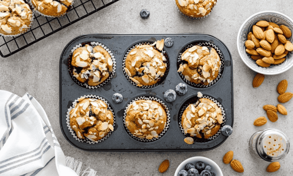Blueberry & Almond Muffins