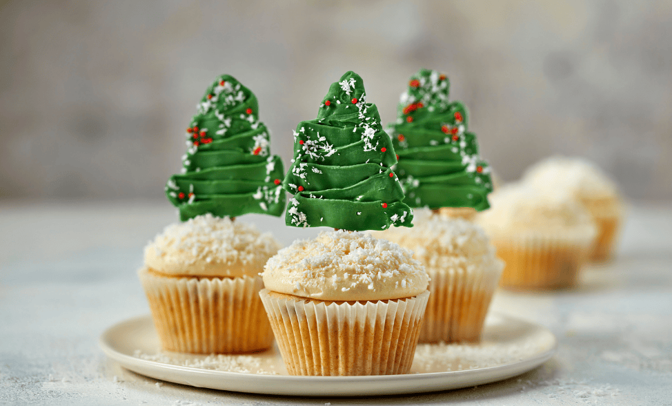 Christmas Tree Cupcakes | McKenzie's Foods