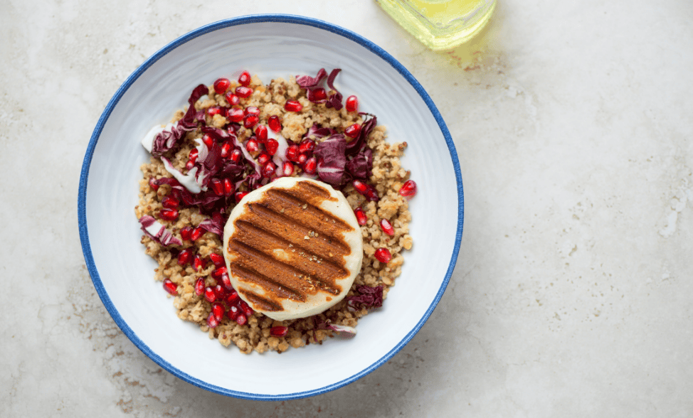 Quinoa Salad with Haloumi & Pomegranate